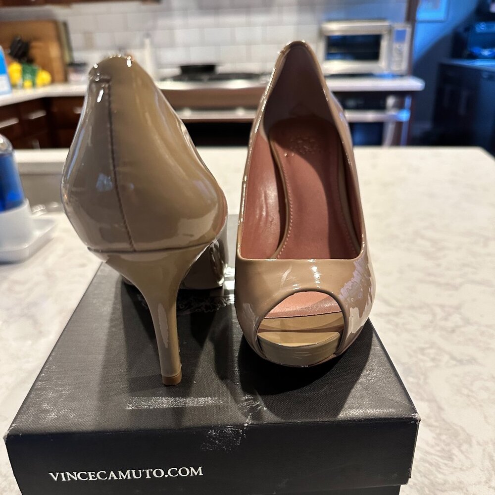 Gently Used Nude Vince Camuto Patton Leather Heels